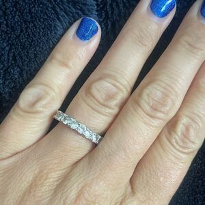 Cubic zirconia eternity ring